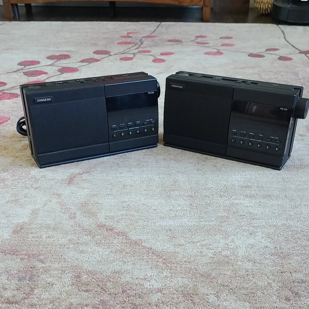 Pre-Owned Sangean RS-330 +RS-332 Digital AM/FM Clock Radio & dual Alarm Clocks. - Picture 1 of 11